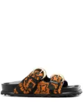 Marine Serre Oriental Towels sandals - Orange