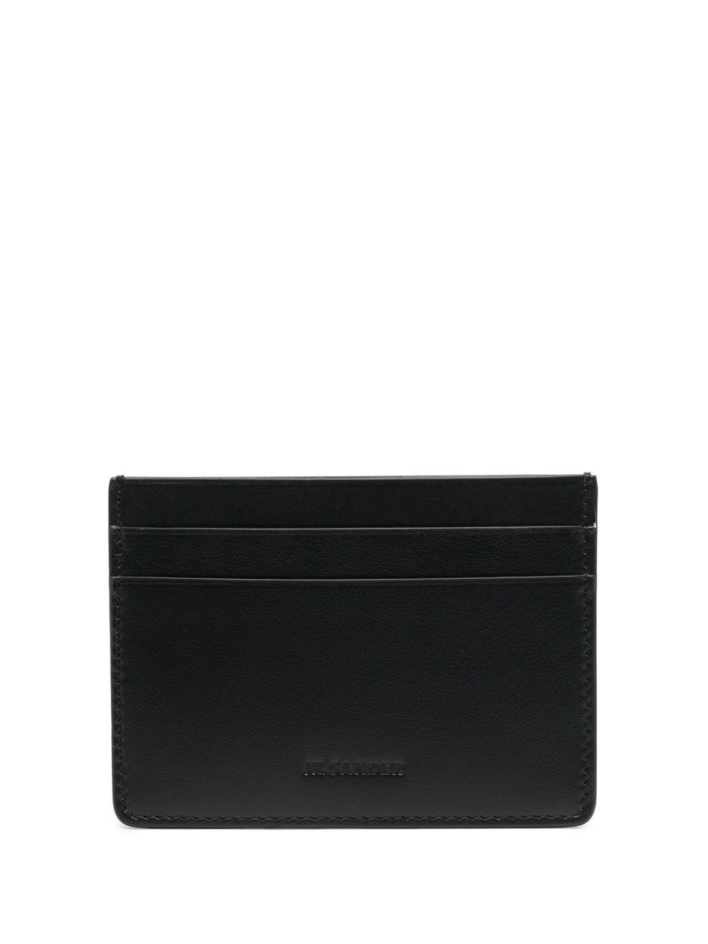 Jil Sander debossed-logo cardholder - Black