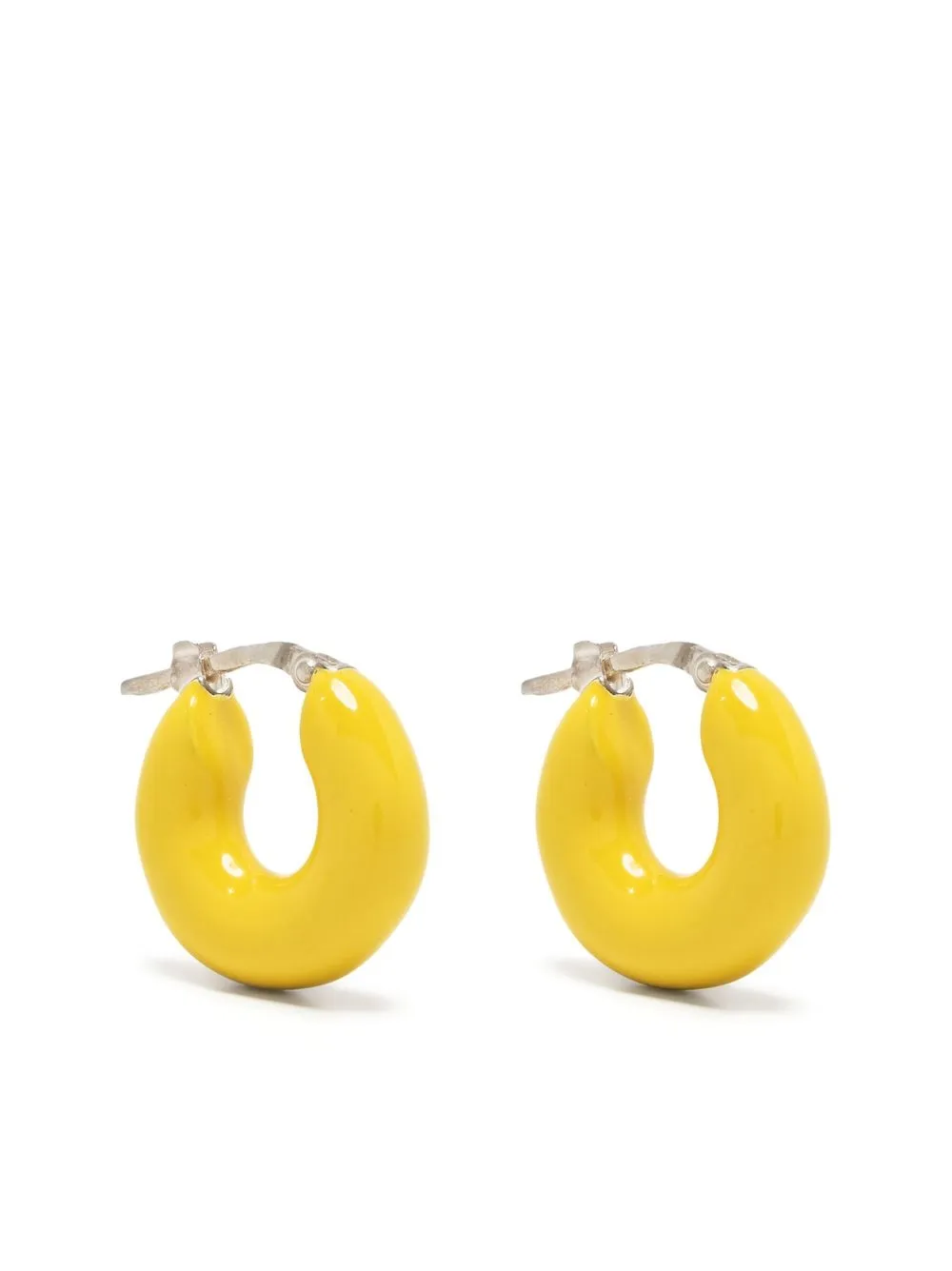 

Jil Sander sculpted hoop earrings - Yellow