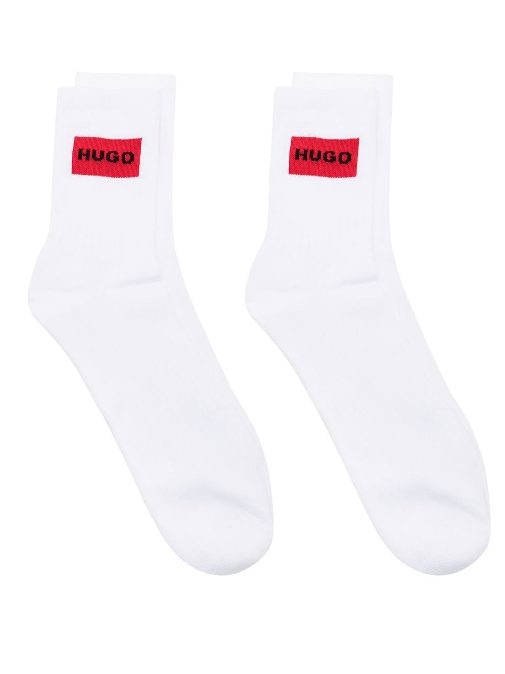 Hugo Two-pack Logo-printed Socks In White