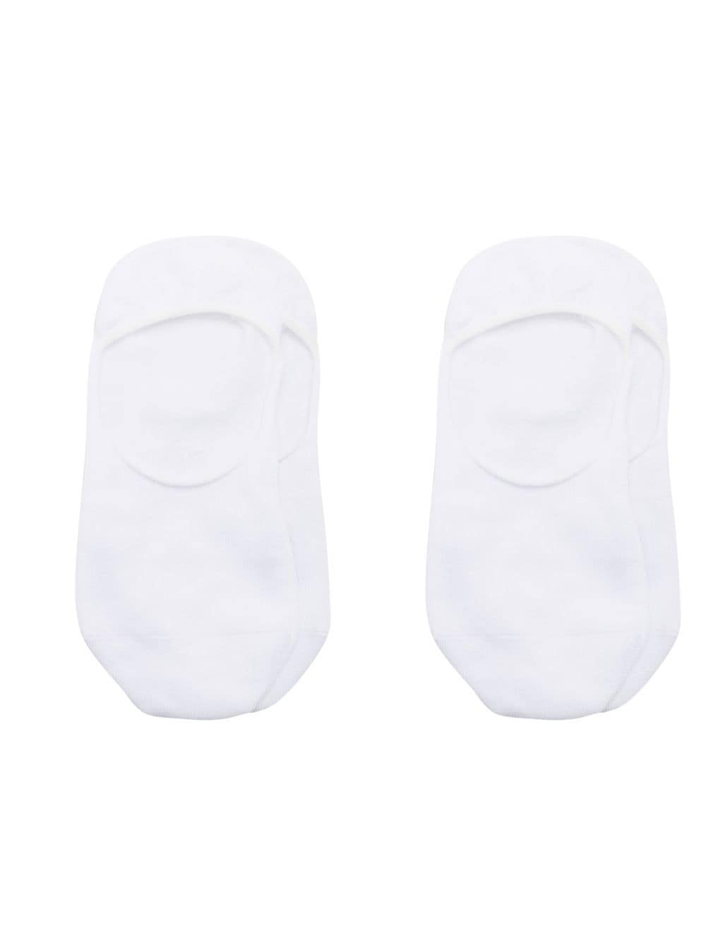 Shop Hugo Boss Pack Of Two Intarsia-knit No-show Socks In White