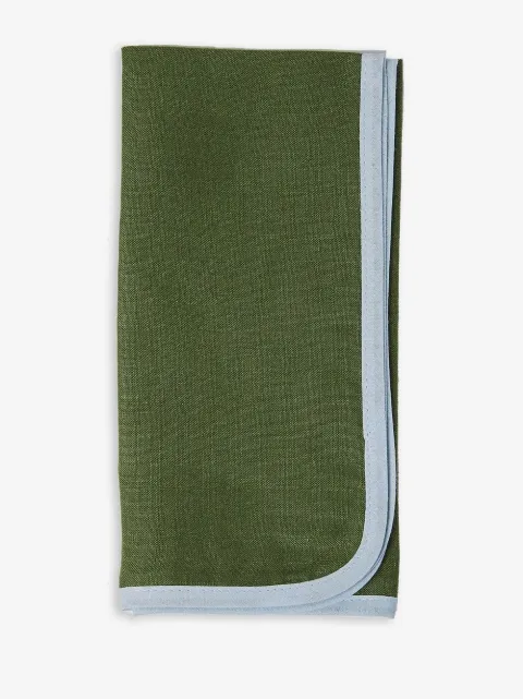 La DoubleJ contrast trimming napkin two-piece set