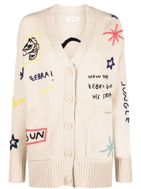 Chinti and Parker embroidered-motifs oversized cardigan