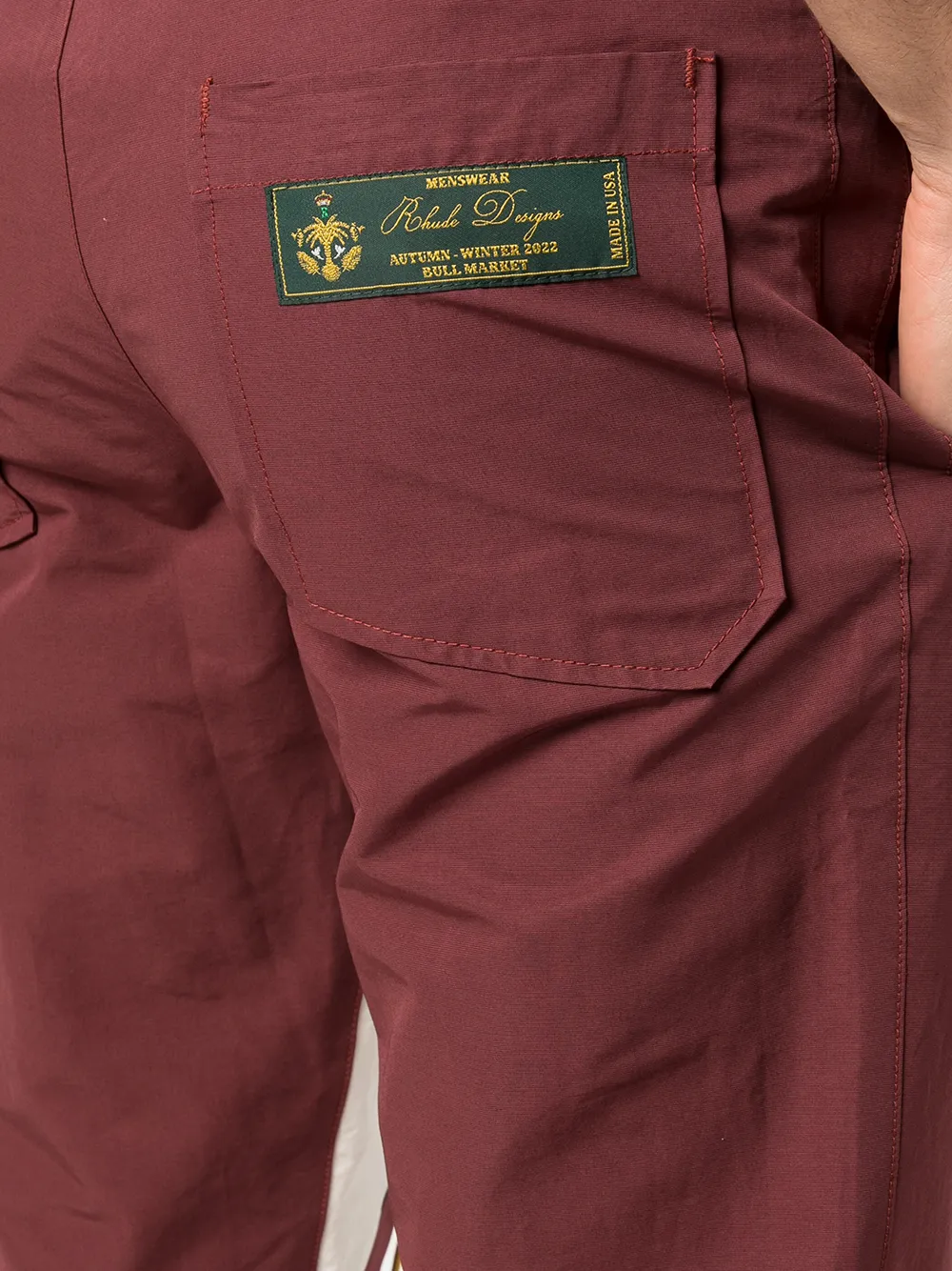 RHUDE Trainingsbroek met logopatch Rood