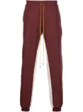RHUDE logo-patch stripe-detail trackpants - Red