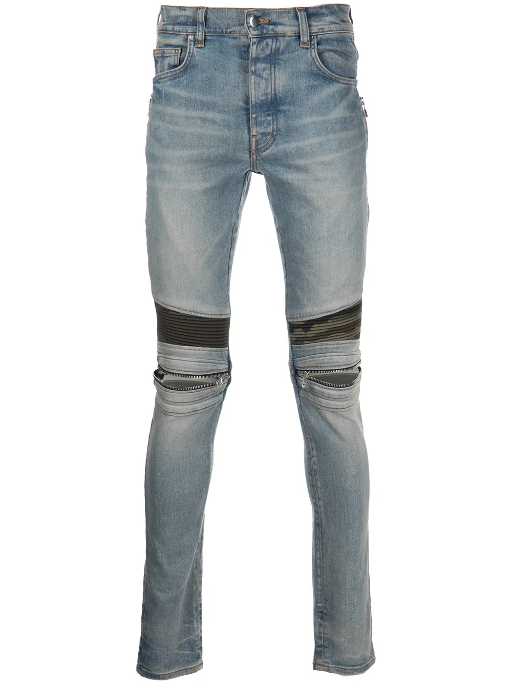 

AMIRI skinny jeans a paneles - Azul