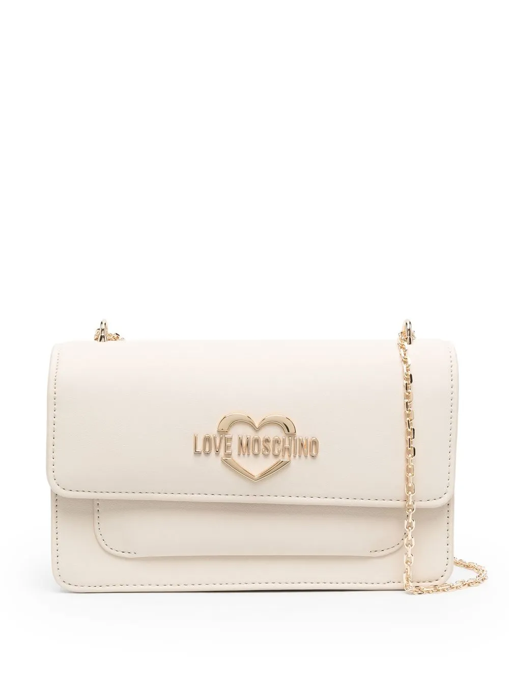 

Love Moschino bolsa crossbody con placa del logo - Neutro