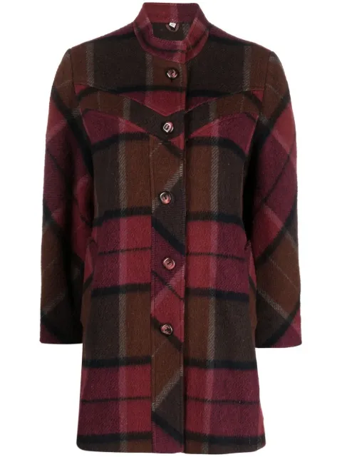A.N.G.E.L.O. Vintage Cult 1970s mock neck plaid wool coat