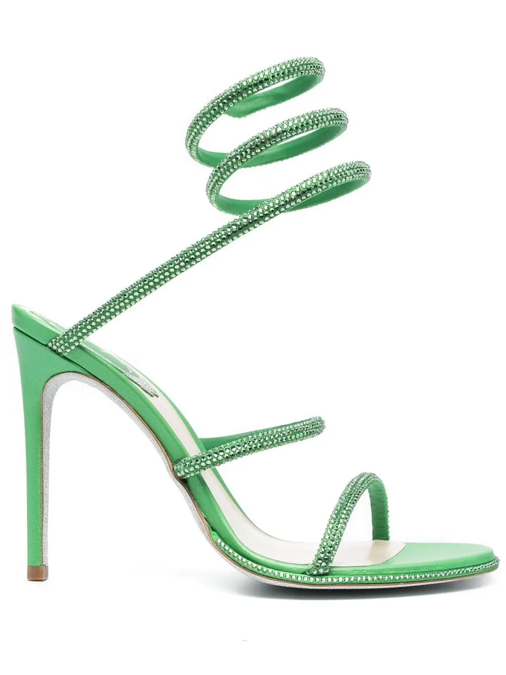 

René Caovilla sandalias Clear transparentes con tacón de 115mm - Verde