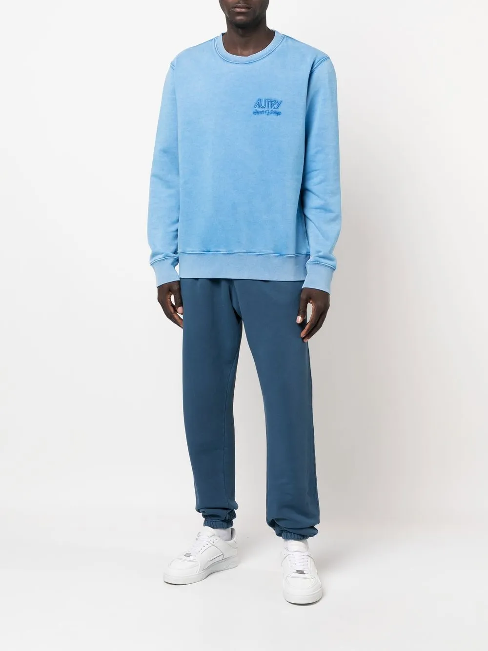 Autry Sweater met geborduurd logo - Blauw