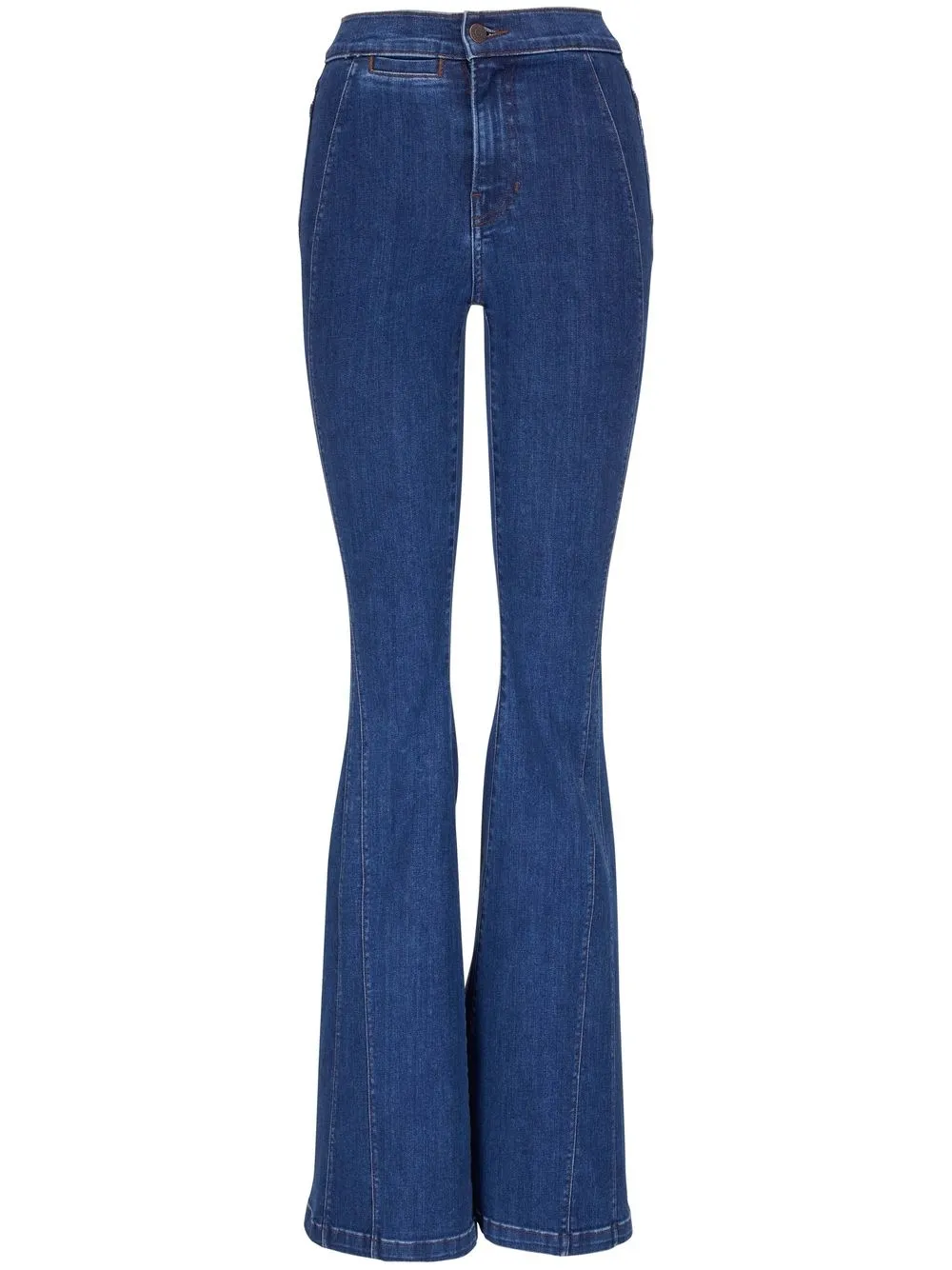 

Veronica Beard Sheridan seam-detail flared jeans - Blue