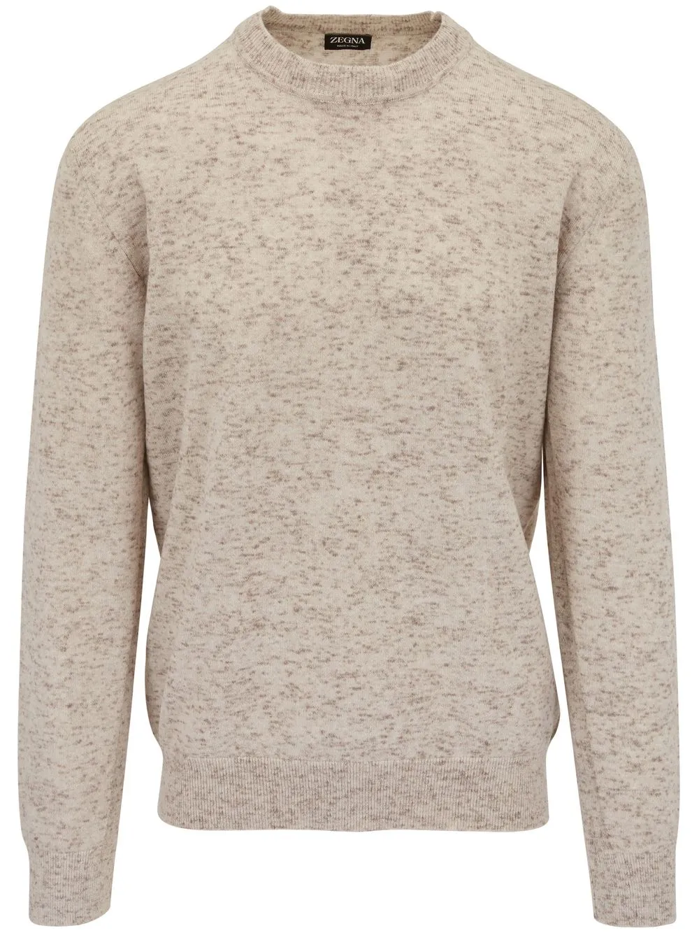 Zegna mélange-effect crew-neck Jumper - Farfetch