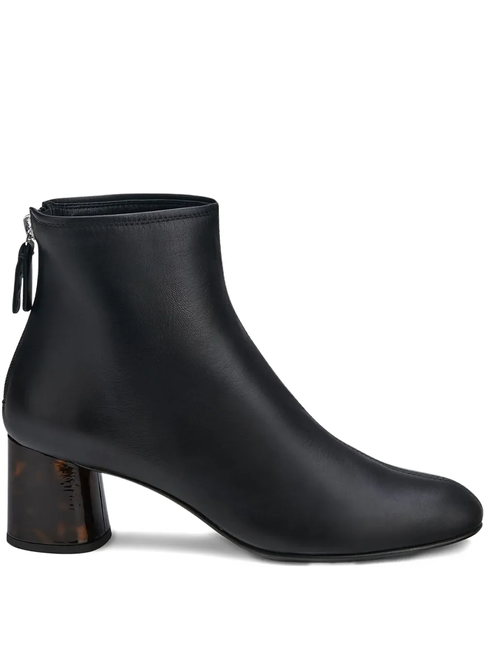AGL 55mm zip-detail tortoiseshell-heel boots Black