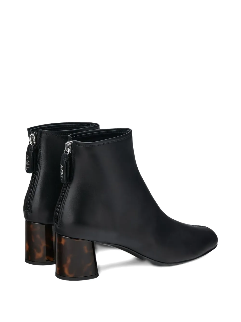 Agl Attilio Giusti Leombruni 55mm Zip-detail Tortoiseshell-heel Boots In Black