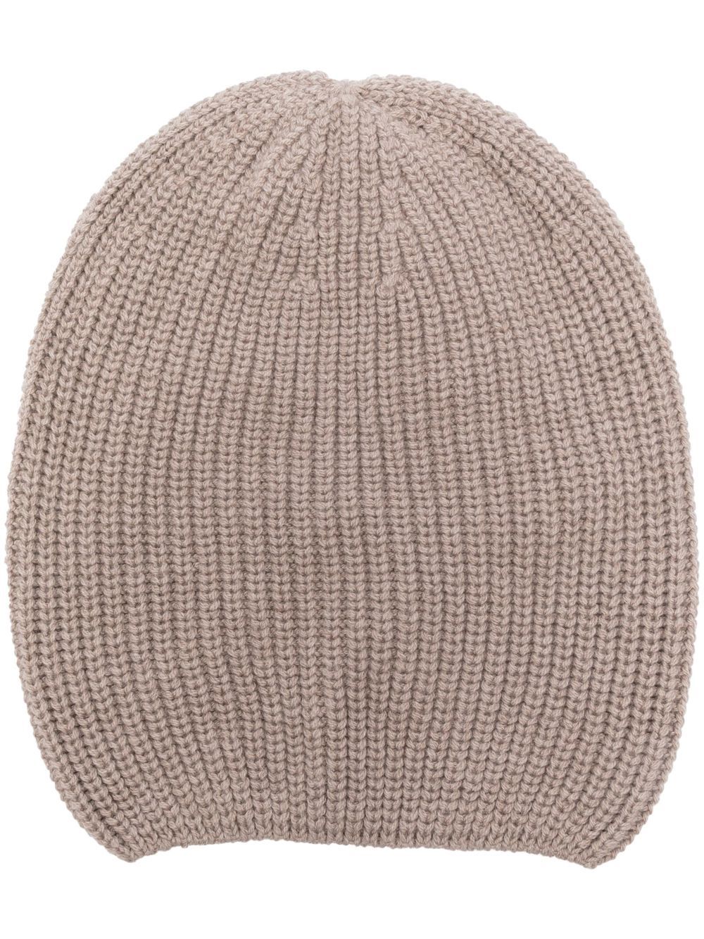 

Fabiana Filippi chunky ribbed-knit beanie - Brown