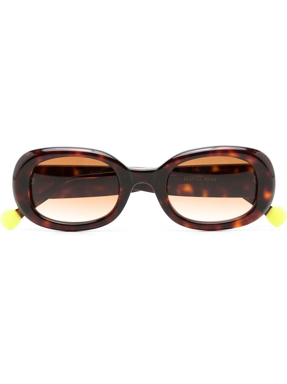 Estilé Tortoiseshell Oval-frame Sunglasses