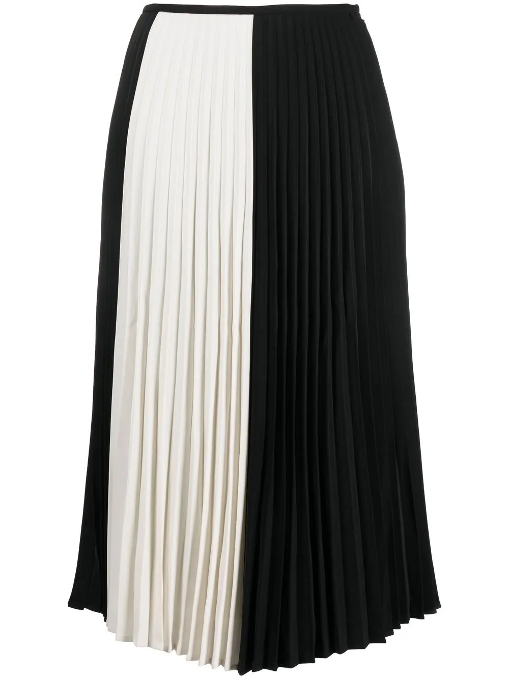 

Proenza Schouler two-tone pleated midi skirt - Black