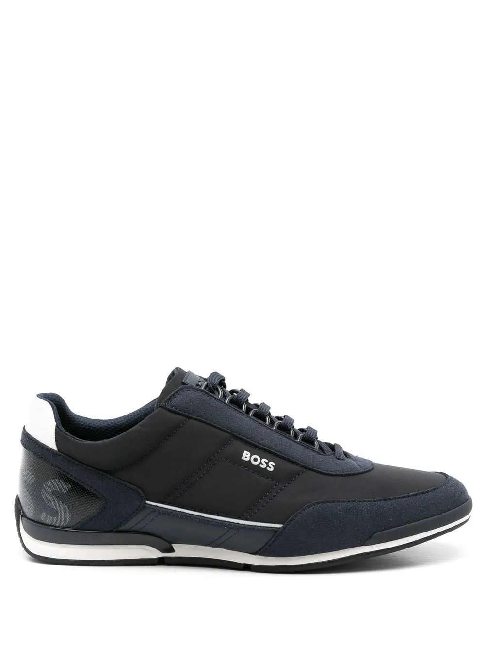 

BOSS tenis con logo estampado lateral - Negro