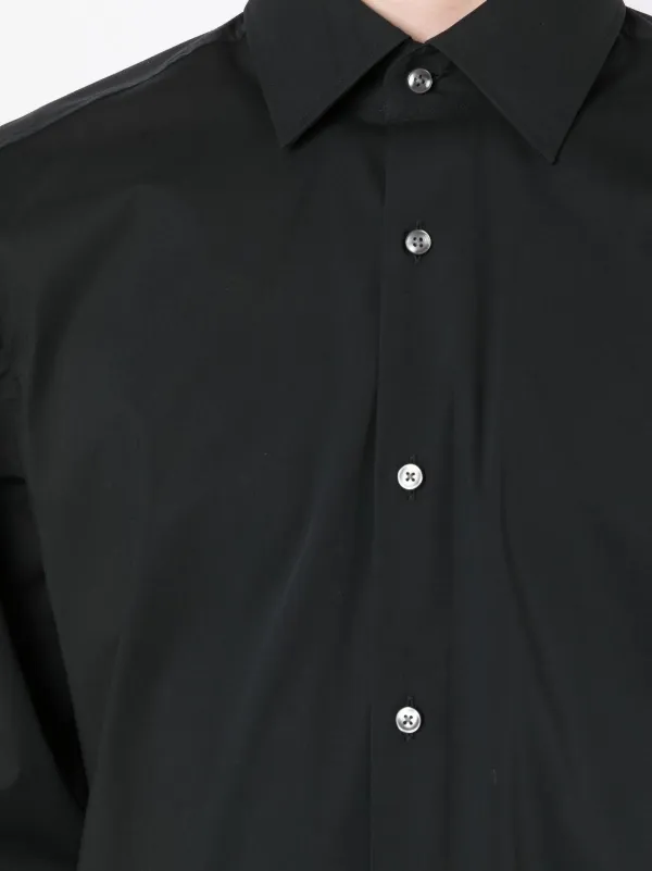 BOSS curved-hem button-down Shirt | Black | FARFETCH JO