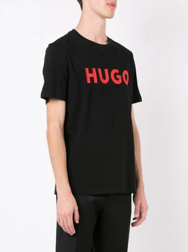 HUGO logo-print short-sleeve T-shirt | Black | FARFETCH