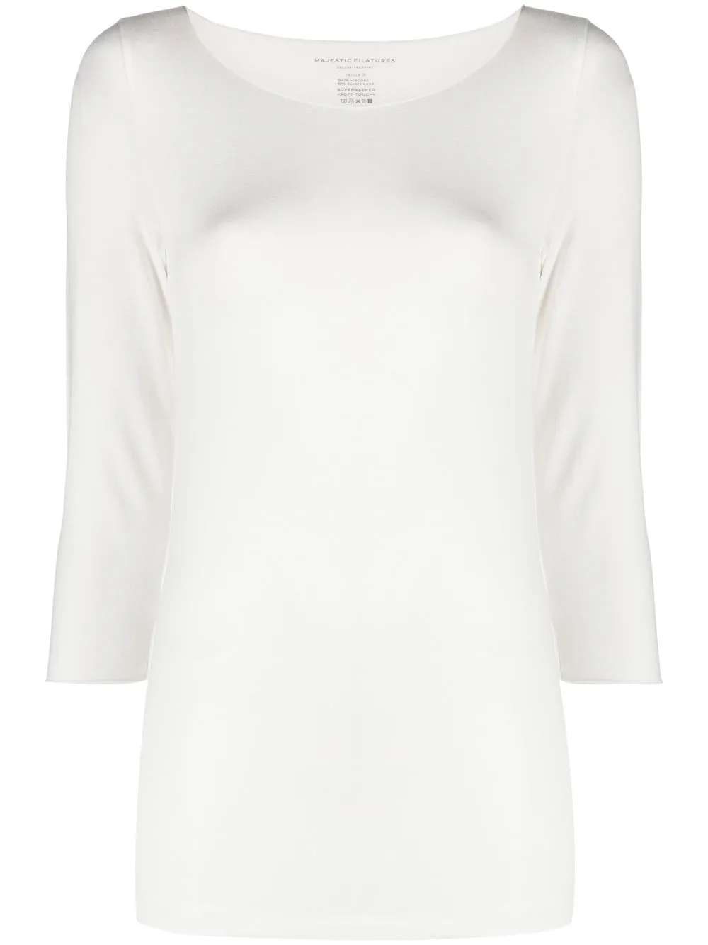 

Majestic Filatures suéter con cuello U - Blanco