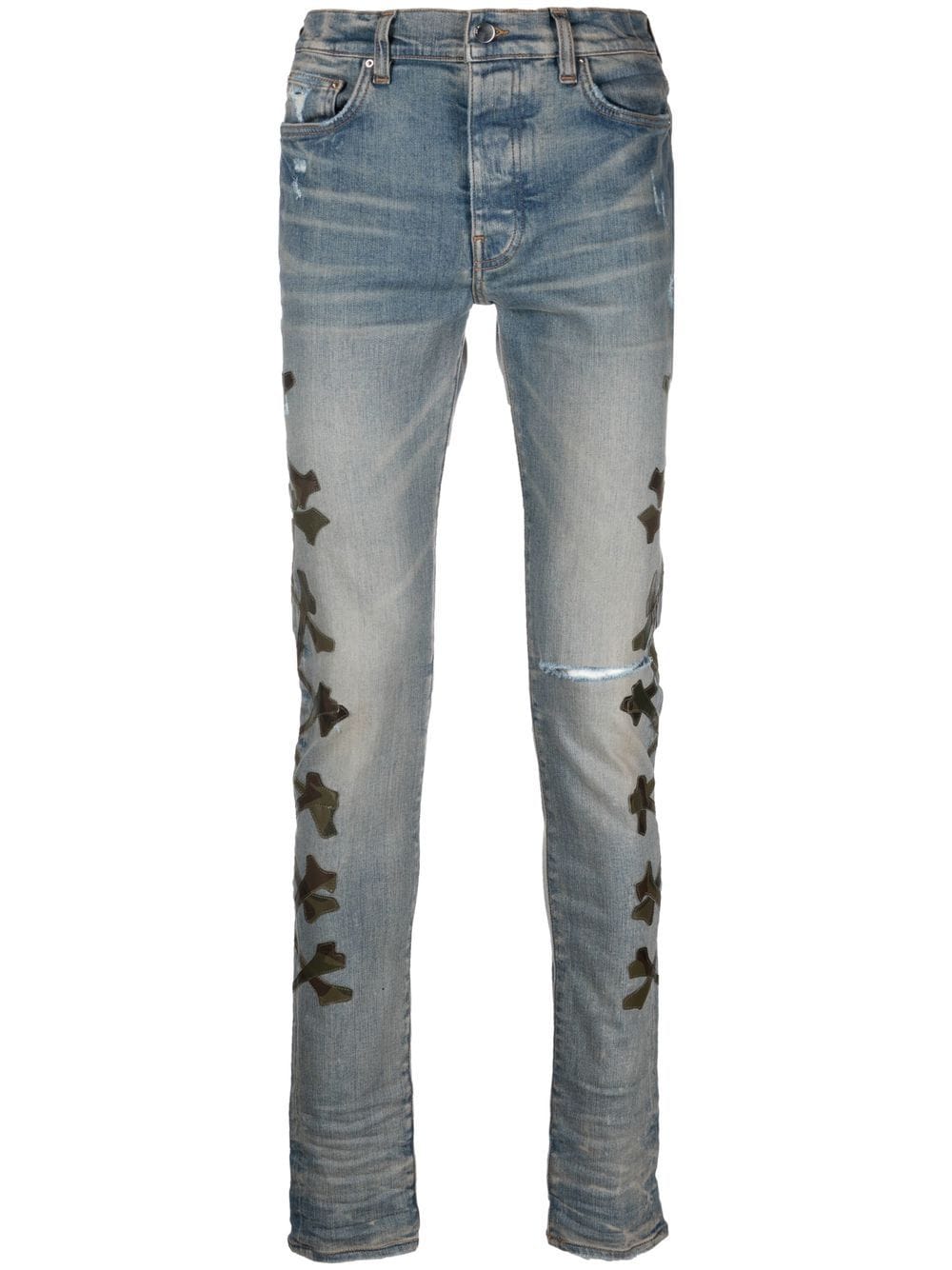 AMIRI patch-detail distressed jeans