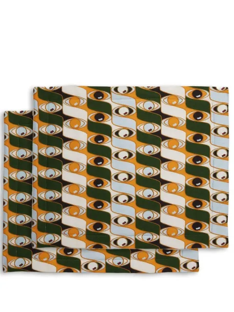 La DoubleJ Third Eye-print tablemats (set of 2)