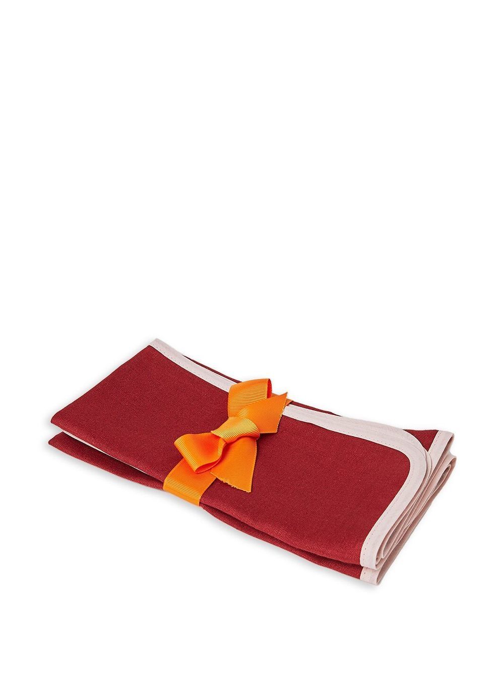 Shop La Doublej Contrast Trimming Napkin Two-piece Set In Red