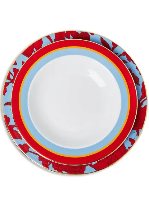 Libellula set of 6 dessert plates in multicoloured - La Double J