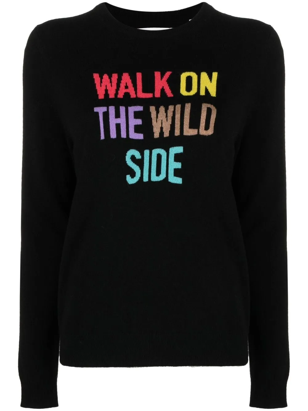 

Chinti and Parker intarsia-slogan crew neck jumper - Black