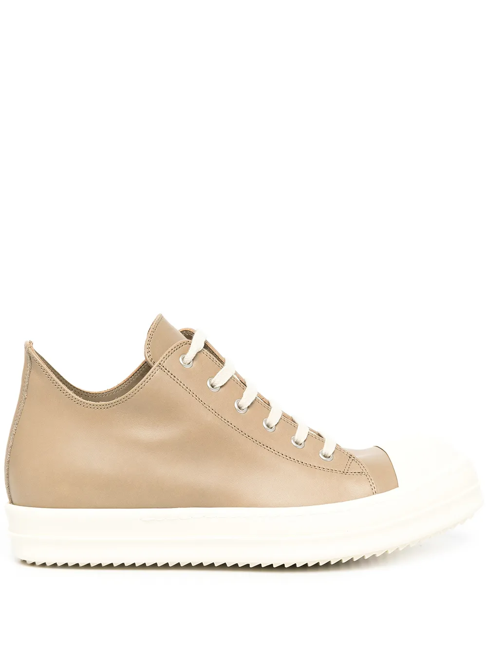 

Rick Owens tenis con puntera en contraste - Neutro