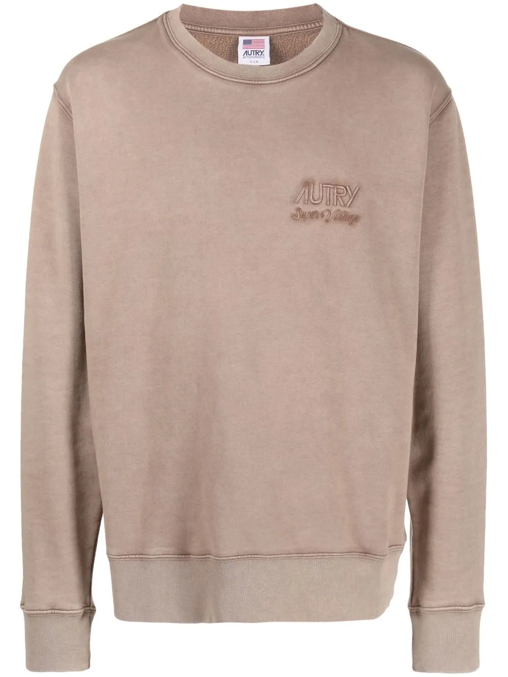 

Autry logo-embroidered crew-neck sweatshirt - Brown