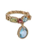 Dolce & Gabbana 18kt yellow gold gemstone drop-design ring