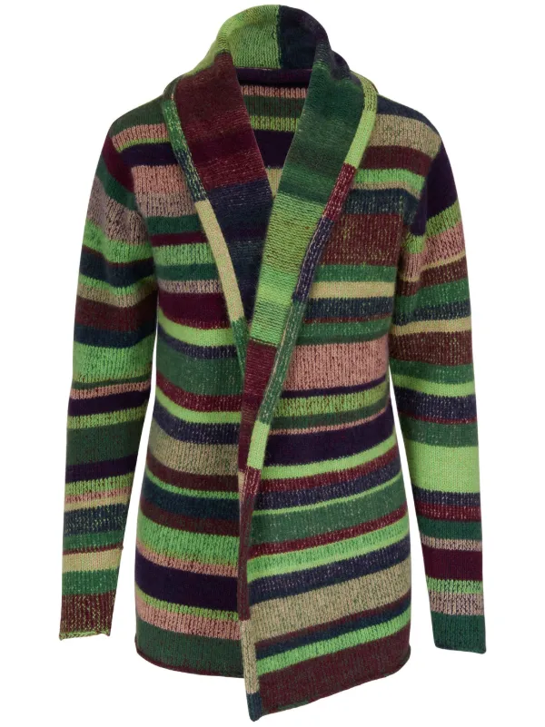 The Elder Statesman Stripe Italy Cashmere Cardigan - Farfetch