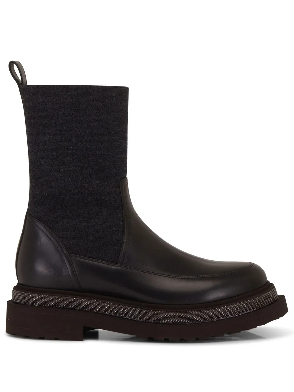 

Brunello Cucinelli leather chunky-sole boots - Black
