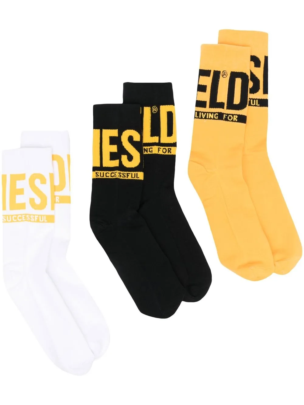 

Diesel logo-print detail sock pack - Black