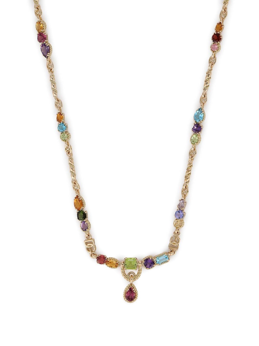 Dolce & Gabbana 18kt yellow gold gemstone necklace