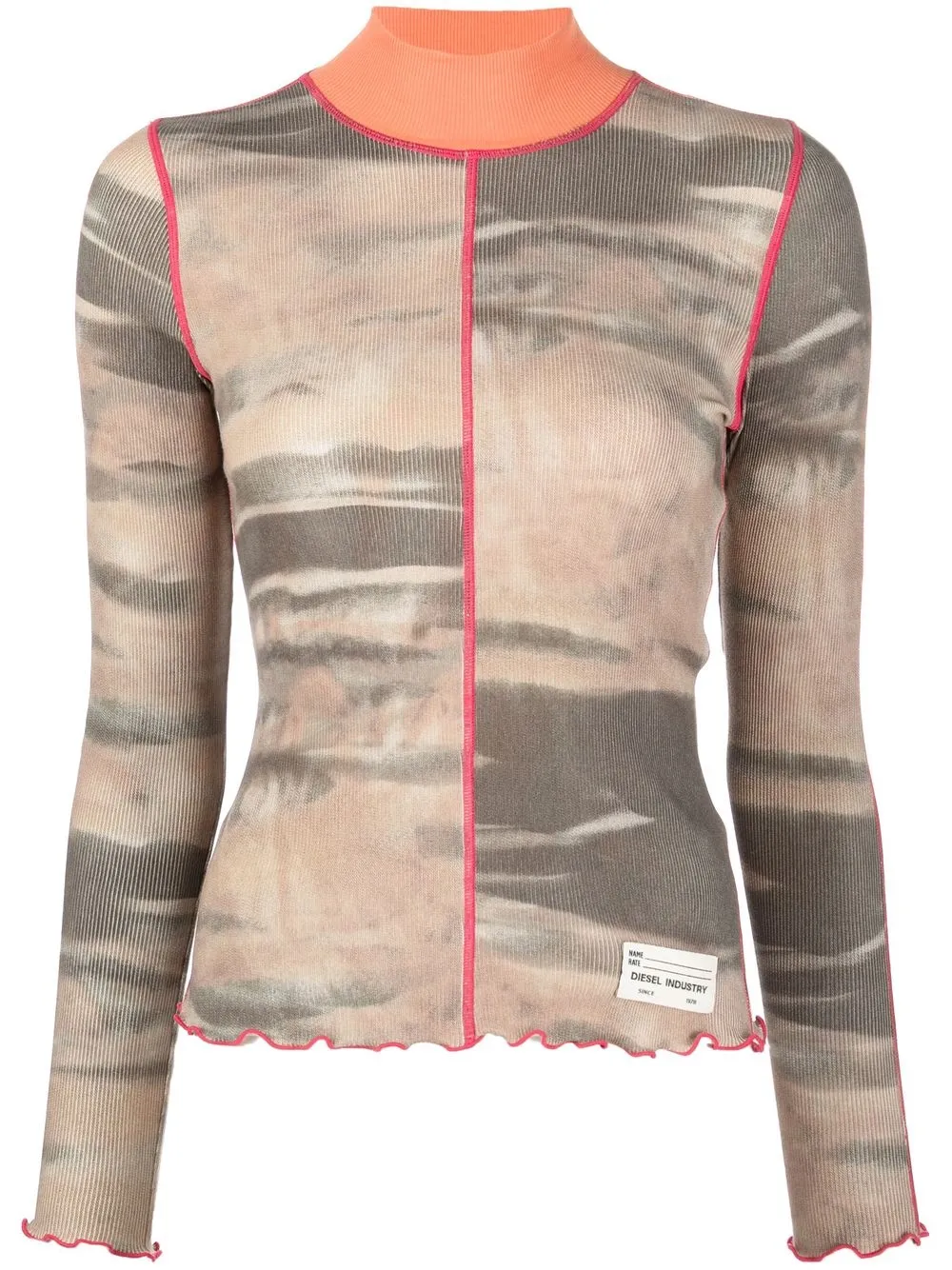 

Diesel top con estampado gráfico - Marrón