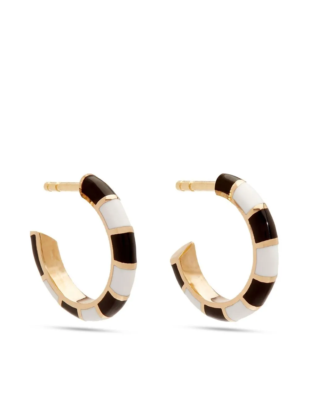 

Alice Cicolini 14kt yellow gold Memphis Candy hoop earrings - Black