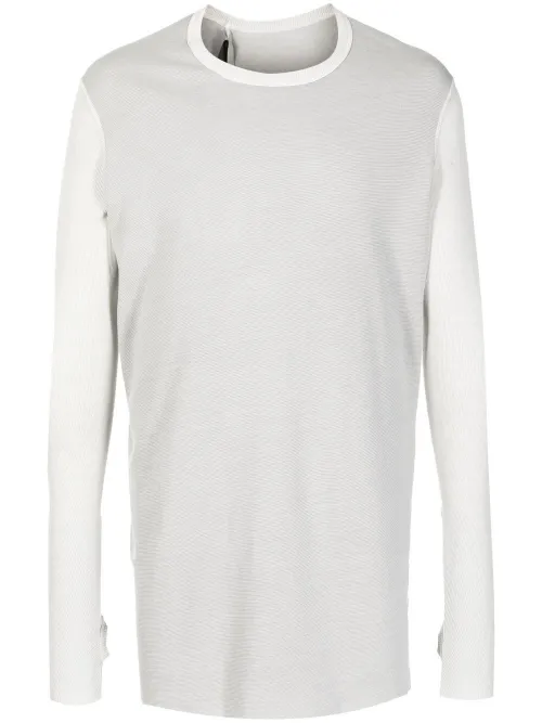 T-shirt nervuré en coton à manches longues - Boris Bidjan Saberi - Modalova