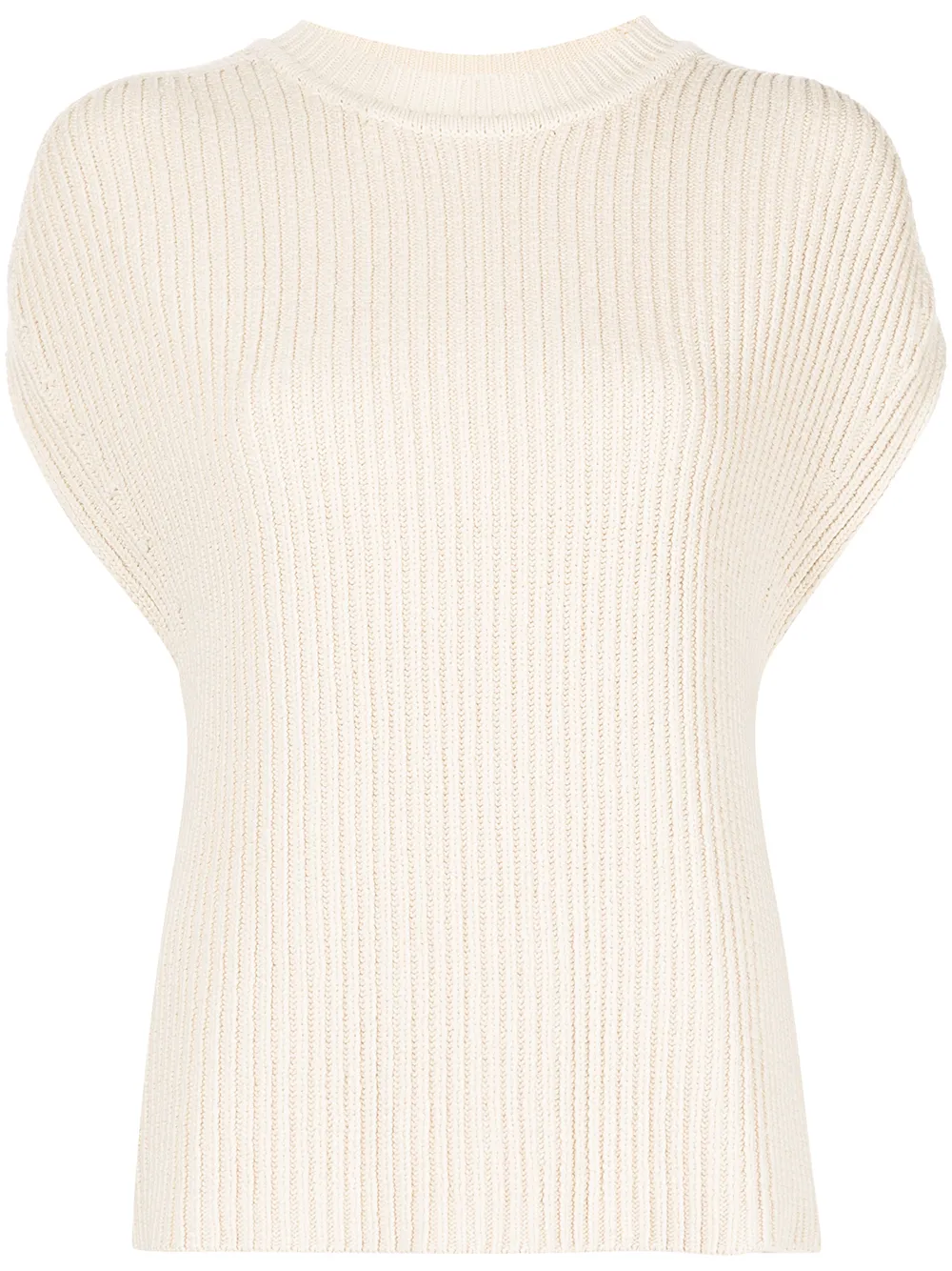 

St. Agni ribbed-knit sleeveless vest - Neutrals