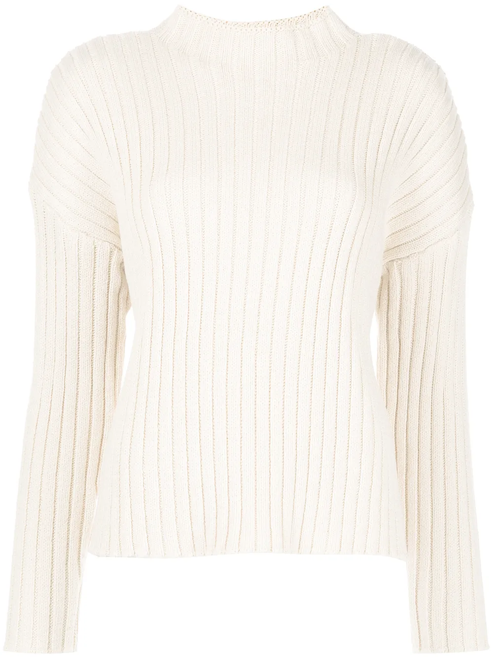 

St. Agni ribbed mock neck jumper - Neutrals