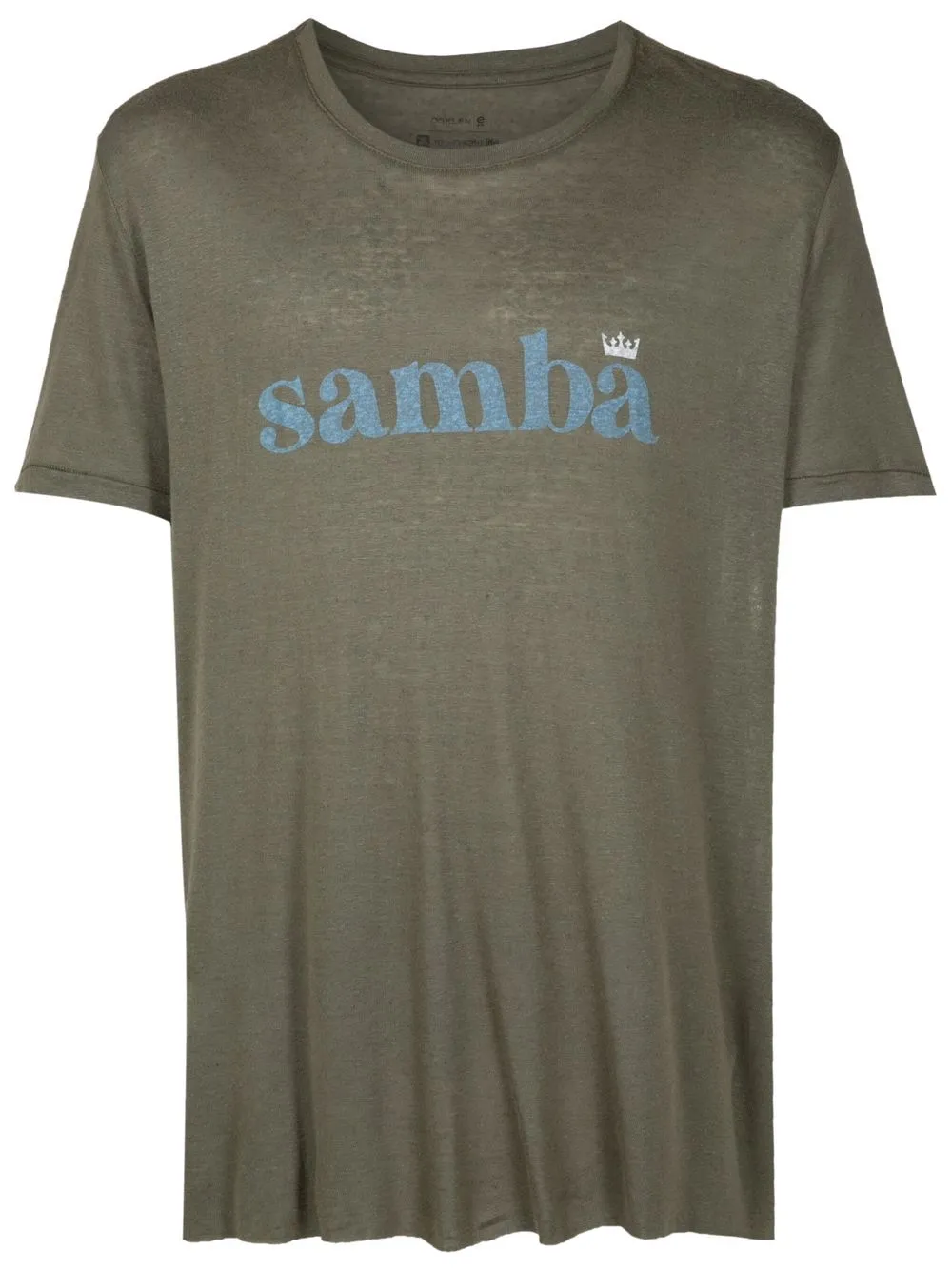 Osklen Samba-print Detail T-shirt In Green