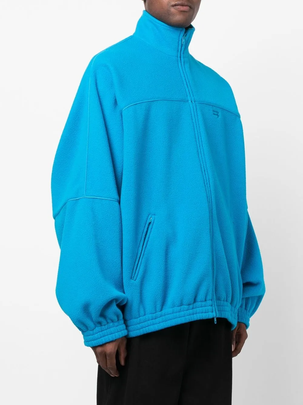 oversized fleece tracksuit jacket