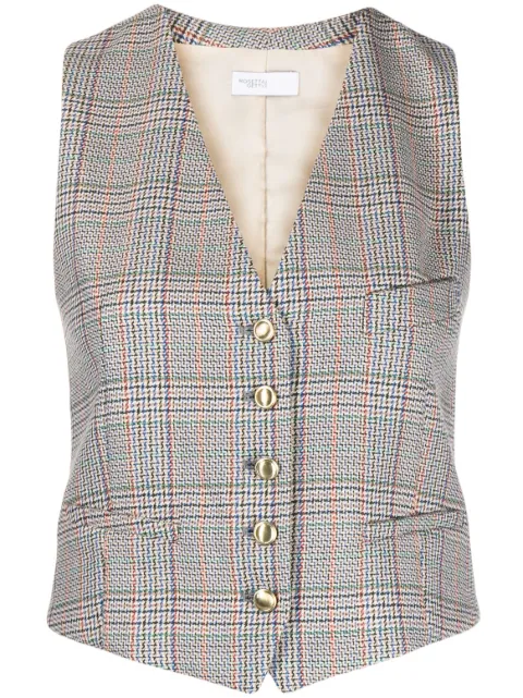 Rosetta Getty chaleco de vestir con cuello en V