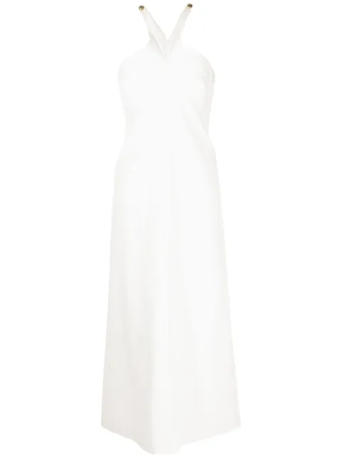 Rosetta Getty vestido largo con cuello halter
