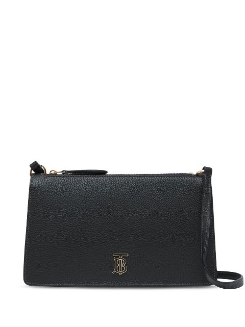 Burberry grained-leather TB pouch Women