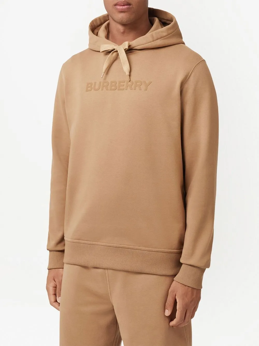 logo-print drawstring hoodie