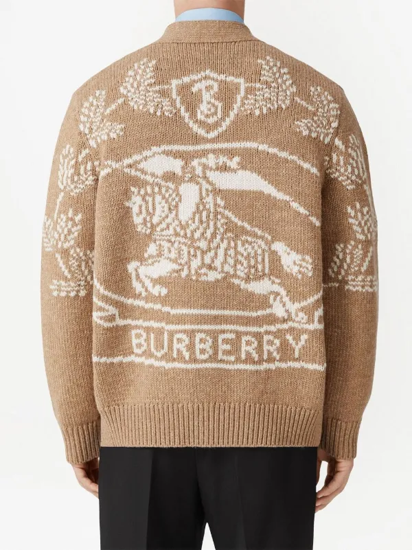 Burberry embroidered-logo button-up Cardigan - Farfetch