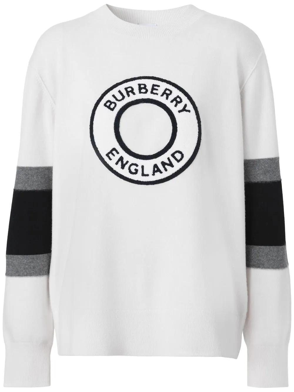 

Burberry intarsia-knit logo jumper - White